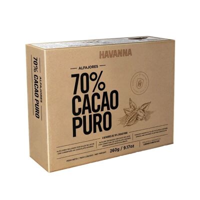 Caja de alfajores con cacao 70% 260g - HABANA
