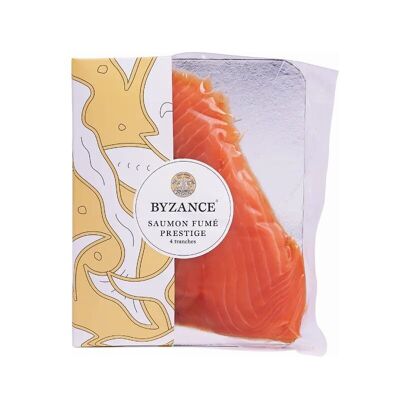 Hand-sliced ​​Prestige smoked salmon - 4 slices - PV