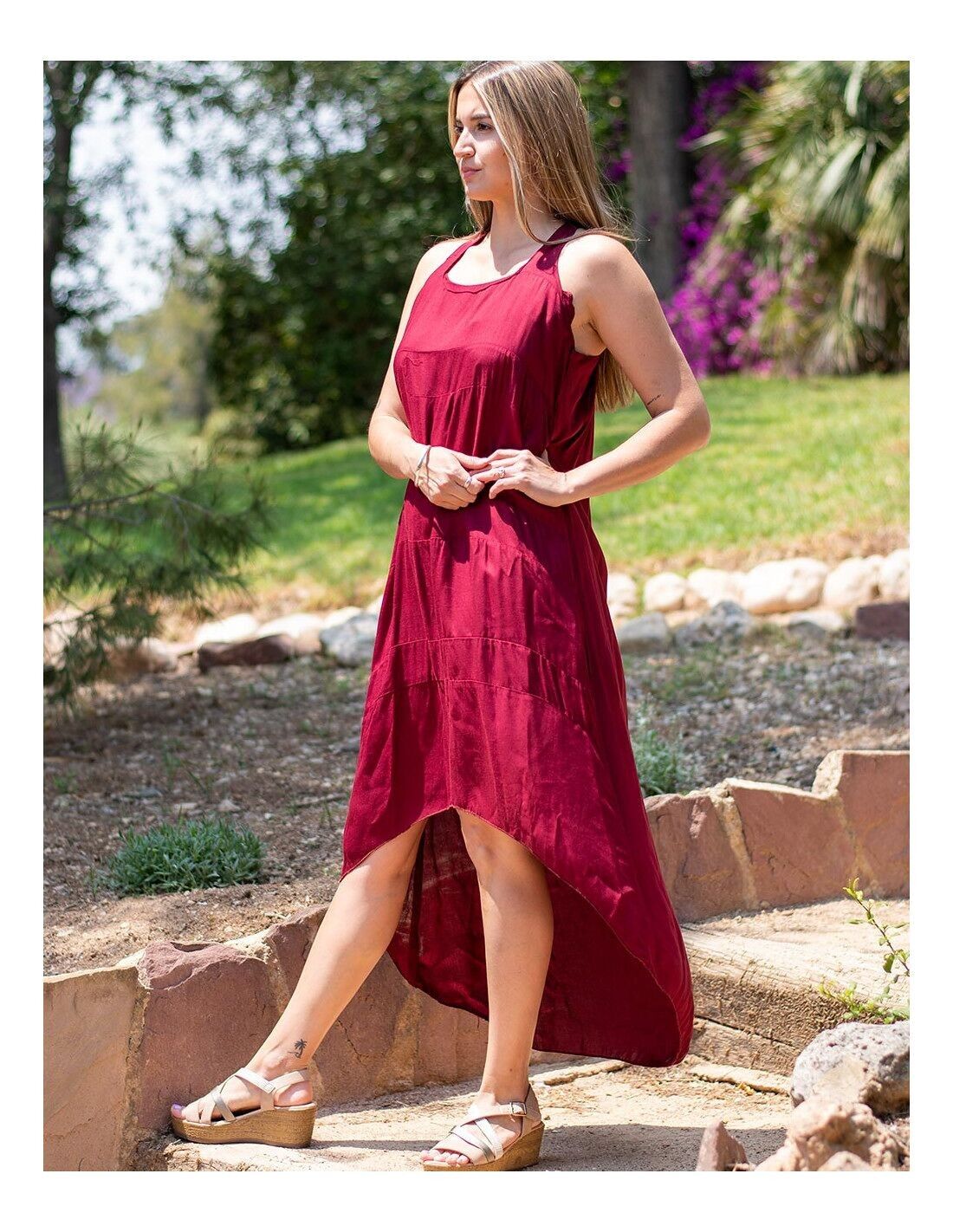 Vestido Corto adelante Largo Atras - Varios Colores Disponibles