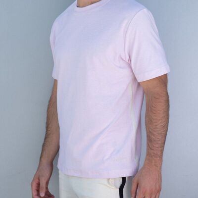 Flieder-cremefarbenes T-Shirt