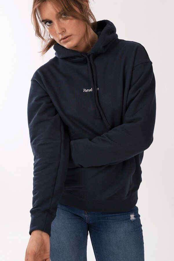 Saphirblauer Hoodie