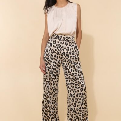 Palazzo-Hose mit Leopardenmuster SS24 – CK08183-2
