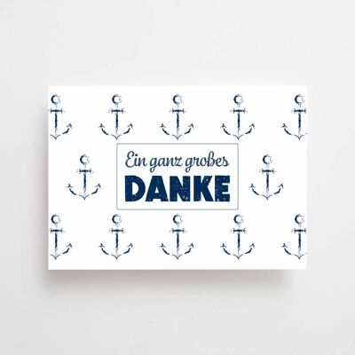 Maritime Postkarte A6 - Danke