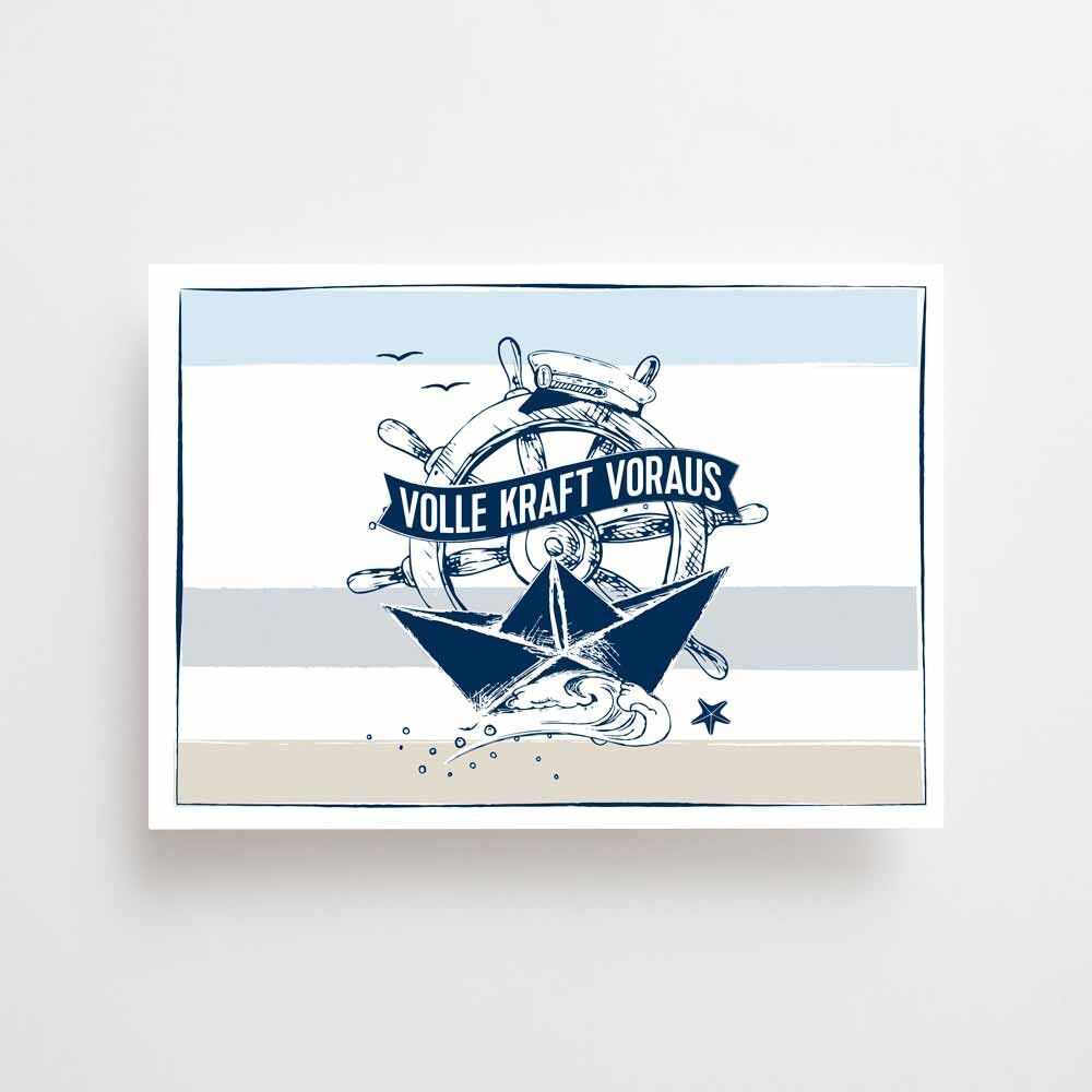 Cartolina marittima - Avanti tutta