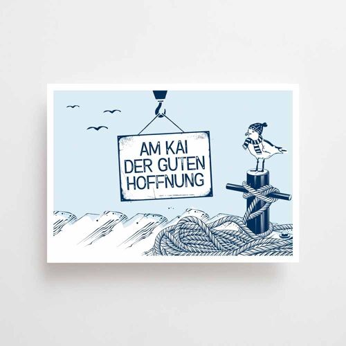 Maritime Postkarte A6 - Kai der guten Hoffnung