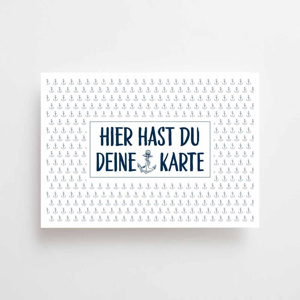 Maritime Postkarte - Deine Karte