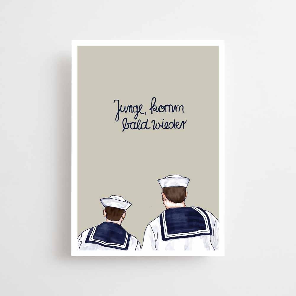 Maritime Postkarte - Junge