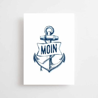 Maritime Postkarte A6 - Moin & Anker