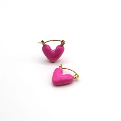 Amore - Orecchini da donna in ceramica placcati oro 18 kt.