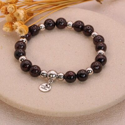 Bracelet Grenat Argent