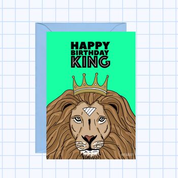 Carte d'anniversaire Lion