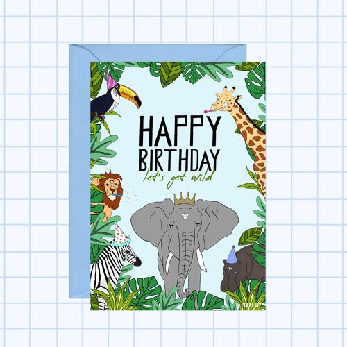 Wild Jungle Birthday Card