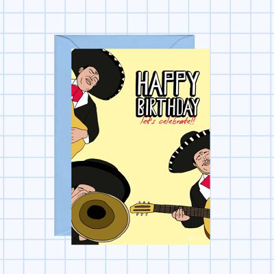 Tarjeta de cumpleaños de la banda de mariachi