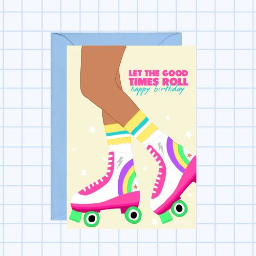 Roller Disco II Birthday Card