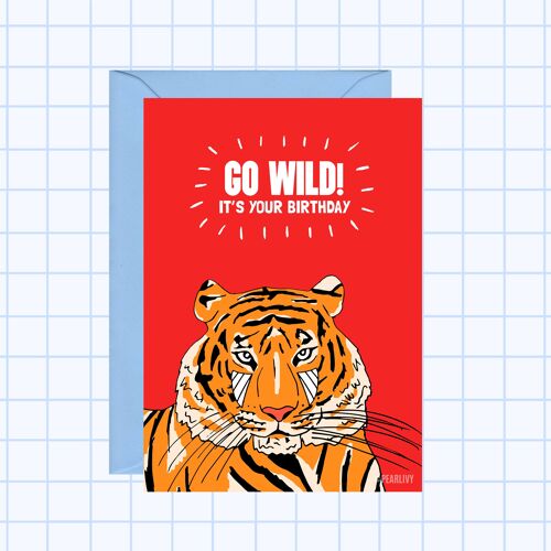 Tiger Birthday Card