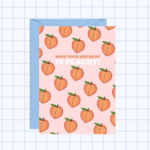 Peach Birthday Card