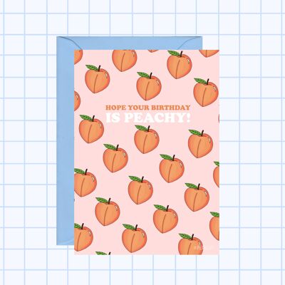 Peach Birthday Card