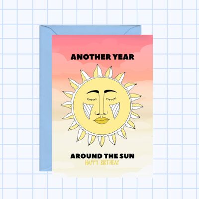 Geburtstagskarte mit Sonne