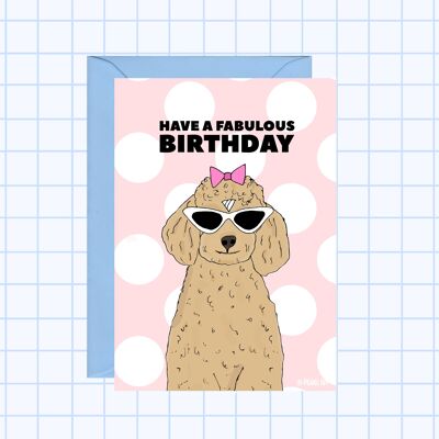 Carte d'anniversaire de chien mignon