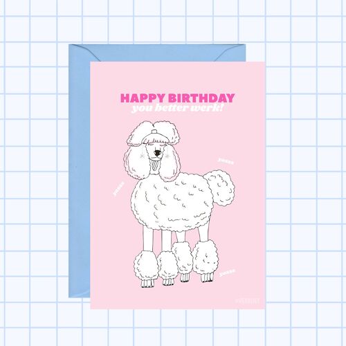 Poddle Birthday Card