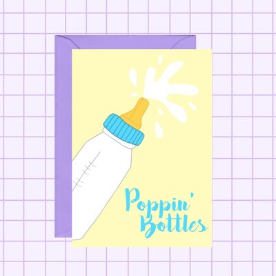 Poppin Bottles Baby Card