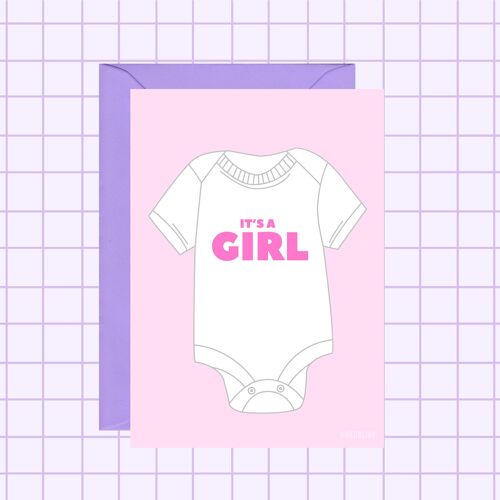 It's A Baby Girl Card