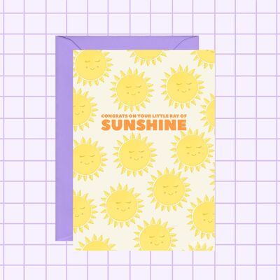 Carte bébé soleil