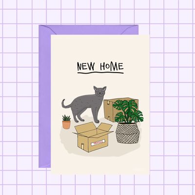 Nouvelle carte de chat à la maison