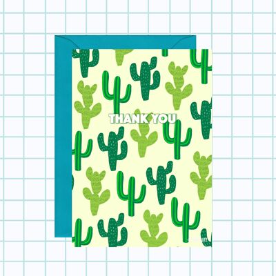 Cactus Thank You Card