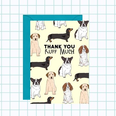 Carte de remerciement pour chiens