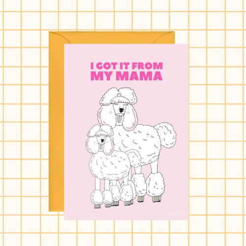 Poodle Mum Card