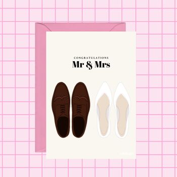 Carte de chaussures de mariage