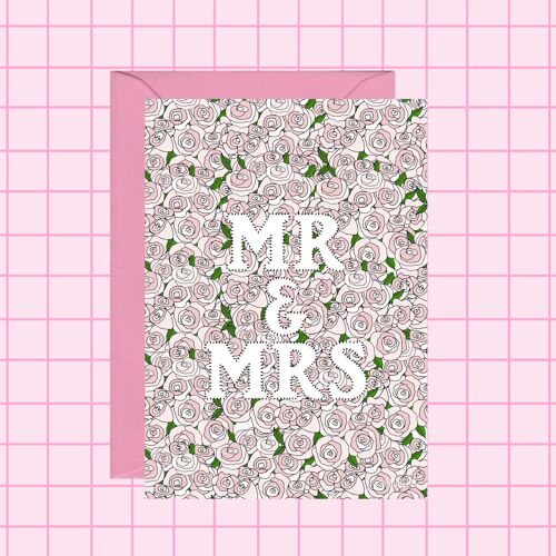 Mr and Mrs Wedding Card