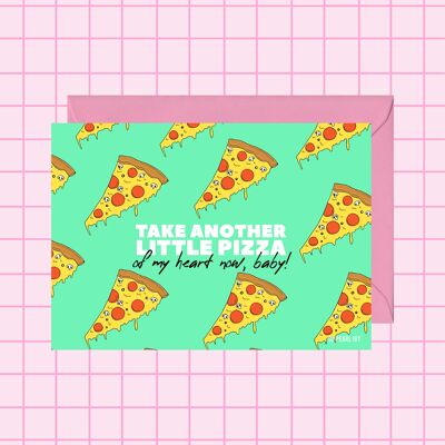 Tarjeta de amor de pizza