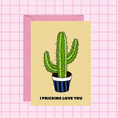 Tarjeta de amor de cactus