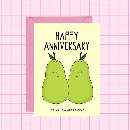 Pear Anniversary Card