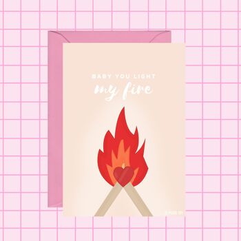 Carte d'amour du feu