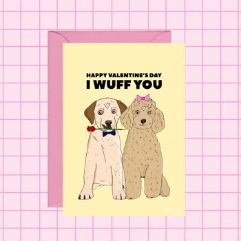 Carte de Saint-Valentin avec chien