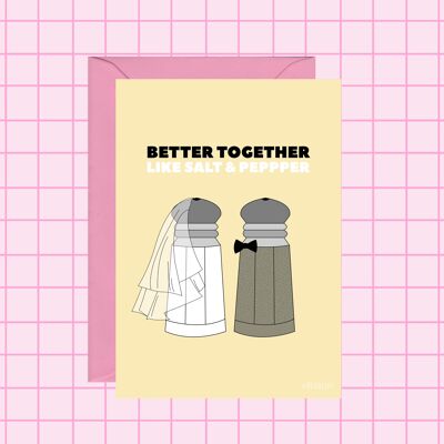 Salt and Pepper Wedding Card