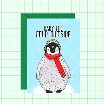 Cold Outside Christmas Card