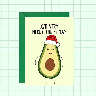 Avocado-Weihnachtskarte