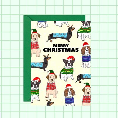 Carte de Noël pour chiens