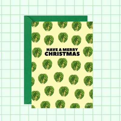 Brussel Sprouts Christmas Card