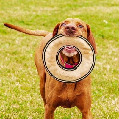 Jouet pour chien Frisbee en daim naturel