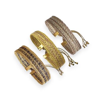 TRIO-ARMBÄNDER GLORIA Gold / RoséGOLD / Silber