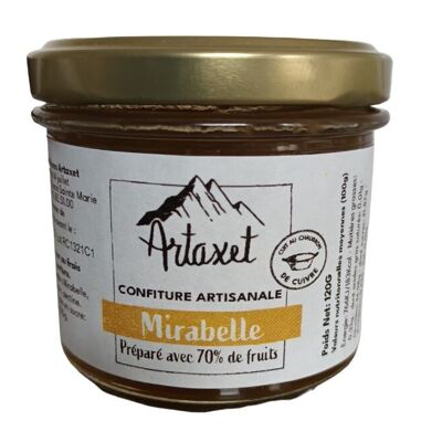 Confiture extra de mirabelles 120G - 70% de fruits