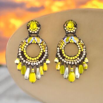 Boucles d'oreilles en cristal GOUTTES DE CITRON 3