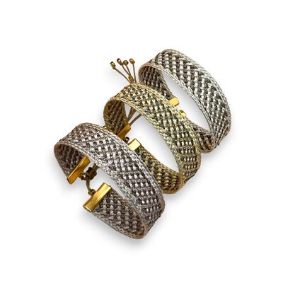 TRIO CUFFS IZZA Oro / Oro rosa / Argento