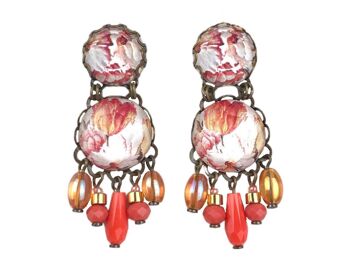 BOUCLES D'OREILLES EN CRISTAUX DE CORAIL 2