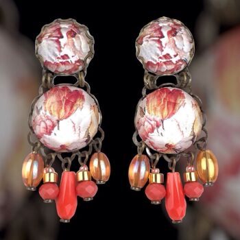 BOUCLES D'OREILLES EN CRISTAUX DE CORAIL 3